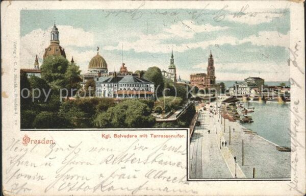 Dresden Kgl.Belvedere mit Terrassenufer