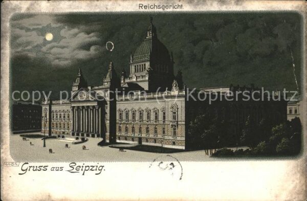 Leipzig Reichsgericht im Mondschein