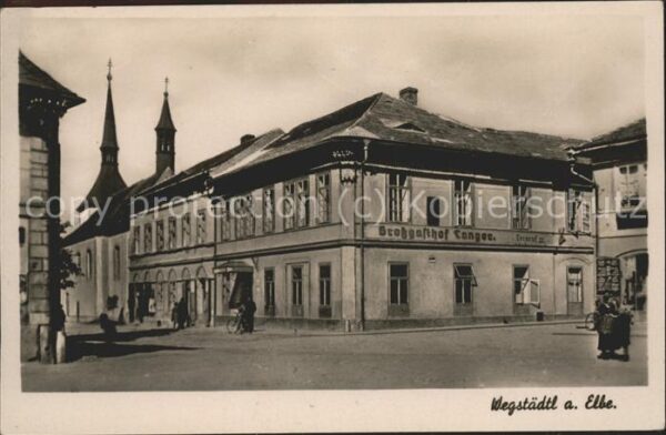 Wegstaedtl Elbe mit Großgasthof Langer
