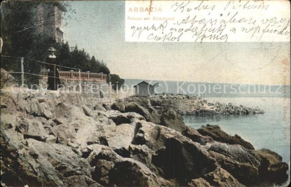Opatija Abbazia Felsen am Südstrand
