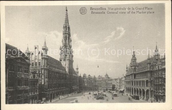 Bruessel Bruxelles General view of the Market place
