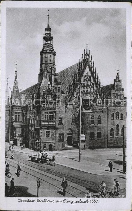 Breslau Niederschlesien Rathaus am Ring