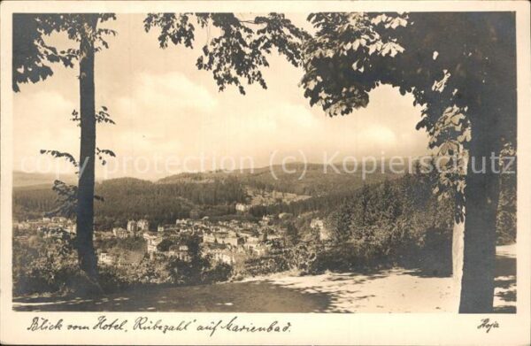 Marienbad Tschechien Boehmen Blick vom Hotel Rübezahl