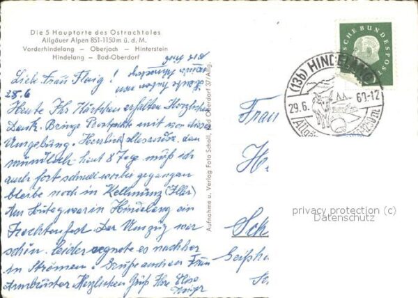 Hindelang Ostrachtal (Stempel) – Bild 2