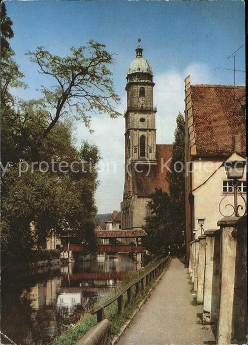 Amberg Oberpfalz Martinskirche u.Schiffbrücke