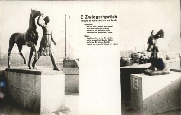 Denkmal Statur E Zwiegespräch Amazone Dodo