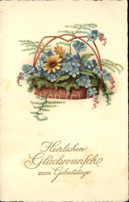 Geburtstag Herzlichen Glückwunsch Blumenkorb