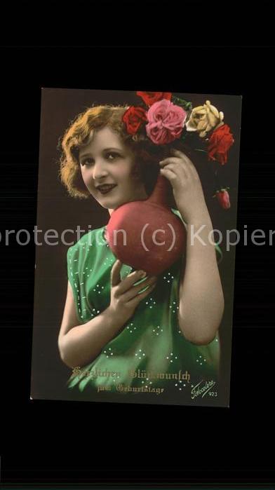 Geburtstag Rosen Blumenvase Frau
