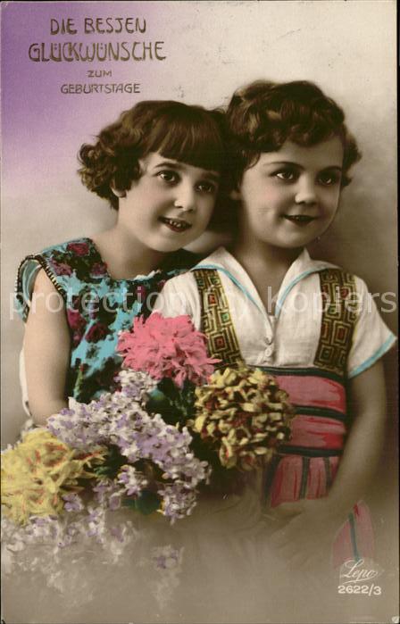 Geburtstag Kinder Mädchen Blumen