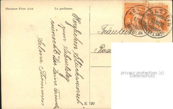 Kuenstlerkarte Ziegenhirte M. Fürst – Bild 2