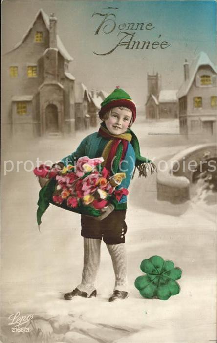Kleeblatt Cloverleaf Trebol Trefle Bonne Annee Kind Winter