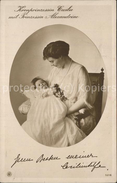 Adel Kronprinzessin Cecilie Prinzessin Alexa