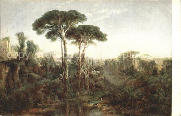 Kuenstlerkarte Alexandre Calame Frühling Primavera