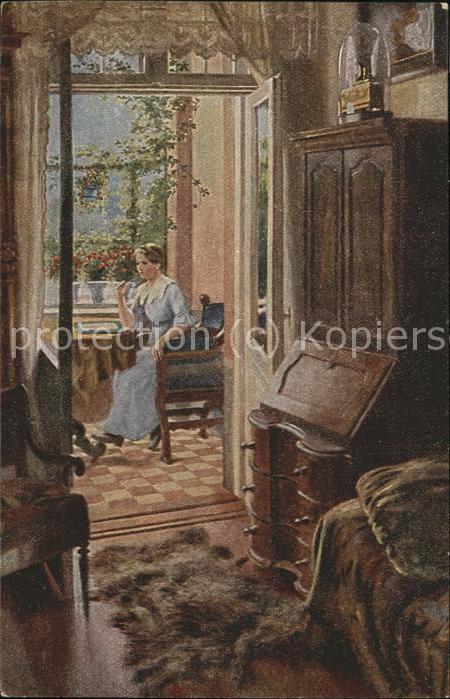 Kuenstlerkarte H. Wolff Schwieriger Anfang
