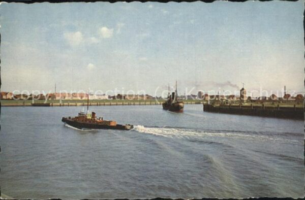 Dampfer Binnenschifffahrt Bremerhaven Einfahrt Fischereihafen