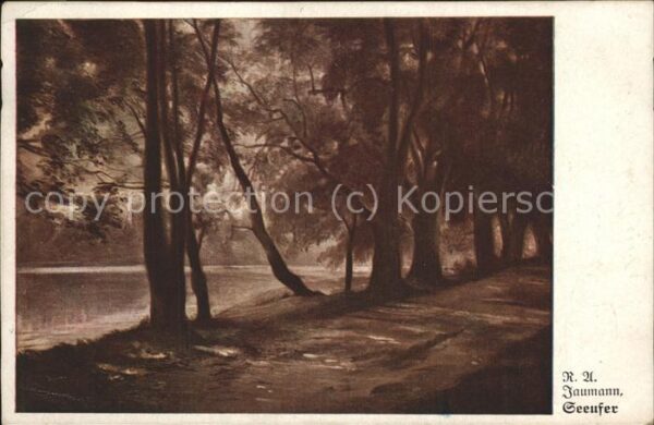 Kuenstlerkarte R. U. Jaumann Seeufer