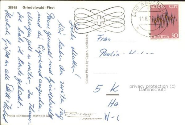 Sessellift Grindelwald Wappen Kühe Fahne Schweiz – Bild 2