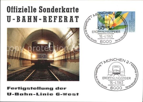 U-Bahn Subway Underground Sonderkarte U-Bahn-Referat Fertigstellu