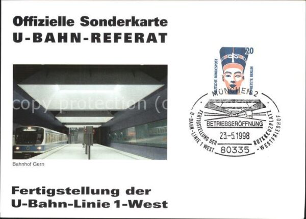 U-Bahn Subway Underground Bahnhof Gern Fertigstellung Linie 1-Wes