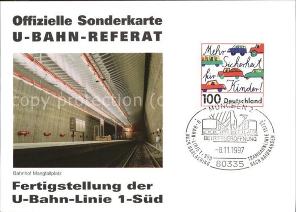 U-Bahn Subway Underground Offizielle Sonderkarte Fertigstellung L