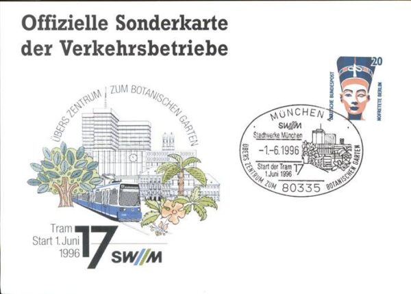 Strassenbahn Tram Offizielle Sonderkarte