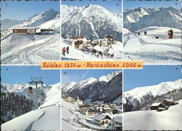 Seilbahn Sölden Hochsölden Winter Skifahrer