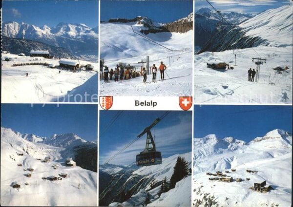 Seilbahn Wappen Belalp Skifahren