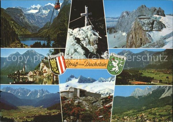 Seilbahn Wappen Dachstein See Gipfelkreuz Krippe