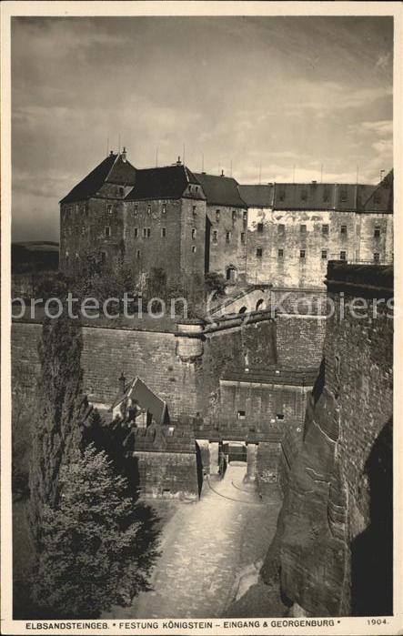 Koenigstein Saechsische Schweiz Festung Königstein