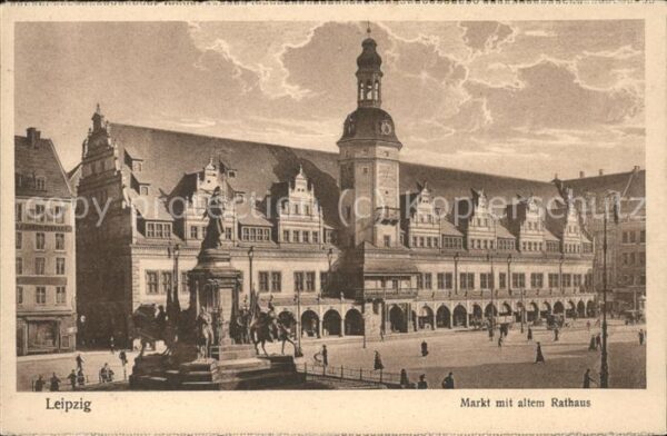 Leipzig Markt mit altem Rathaus