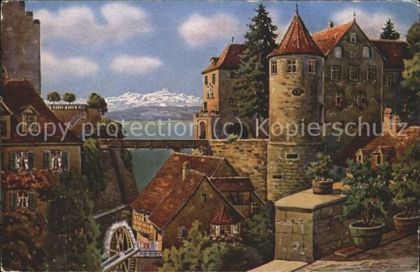 Meersburg Bodensee Schloß u.alte Mühle
