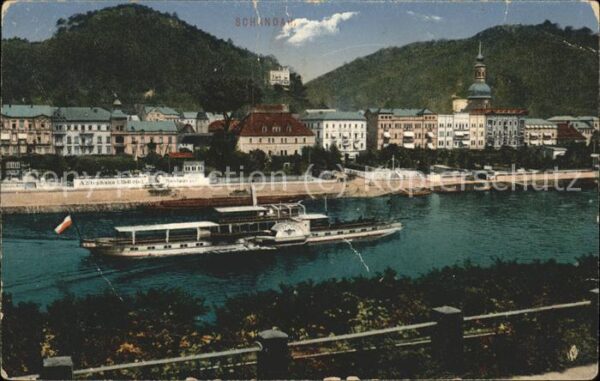 Bad Schandau mit Dampfschiff