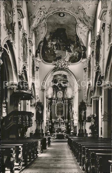 Saeckingen Rhein Innenansicht vom Münster St.Fridolin