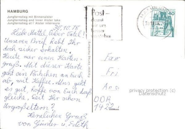 Hamburg Jungfernstieg u.Binnenalster – Bild 2