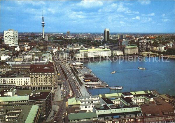 Hamburg Jungfernstieg mit Fernsehturm
