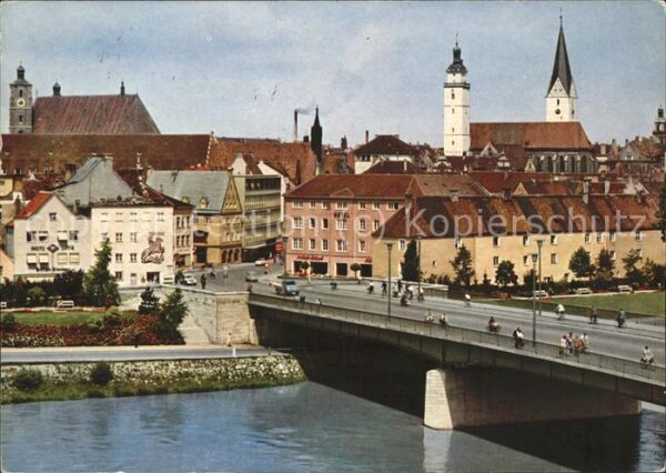 Ingolstadt Donau mit Donaubrücke
