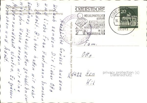 Einoedsbach mit Trettachspitze u.Mädelegabel – Bild 2