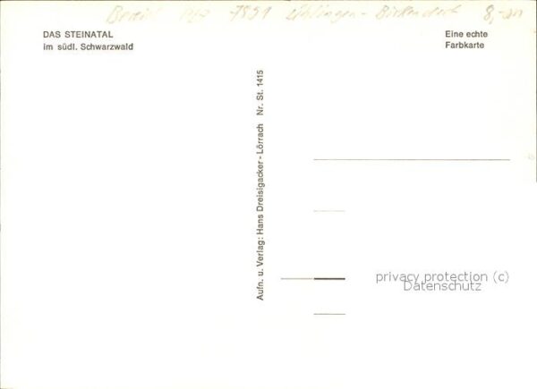 Schwarzwald Steinatal mit Sommerau u.Illmühle – Bild 2