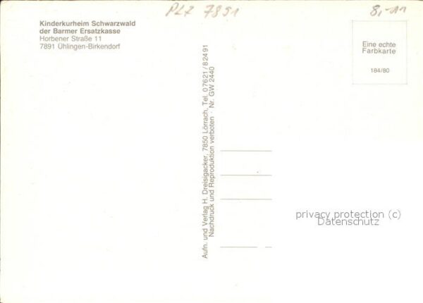 Uehlingen-Birkendorf Kinderkurheim Schwarzwald – Bild 2