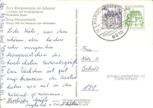 Marquartstein Burg Marquartstein (Stempel) – Bild 2