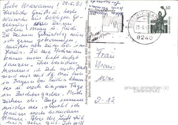 Deggendorf Donau Grabkirche u.Luitpoldplatz mit Rathaus – Bild 2