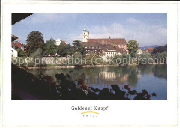 Saeckingen Rhein Hotel Goldener Knopf mit Rhein
