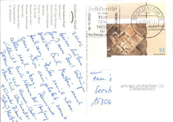 Saeckingen Rhein Hotel Goldener Knopf mit Rhein – Bild 2