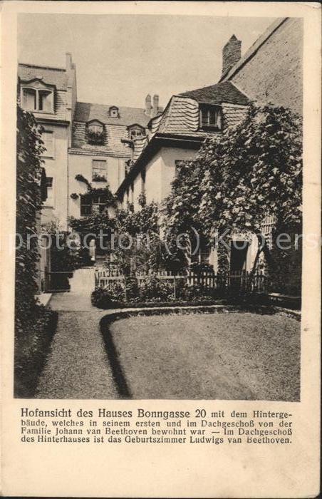 Beethoven Hofansicht des Hauses Bonngasse 20