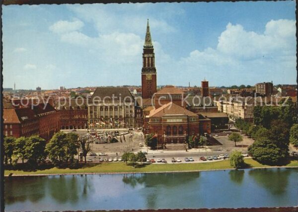 Kiel Kleiner Kiel mit Blick auf Rathaus