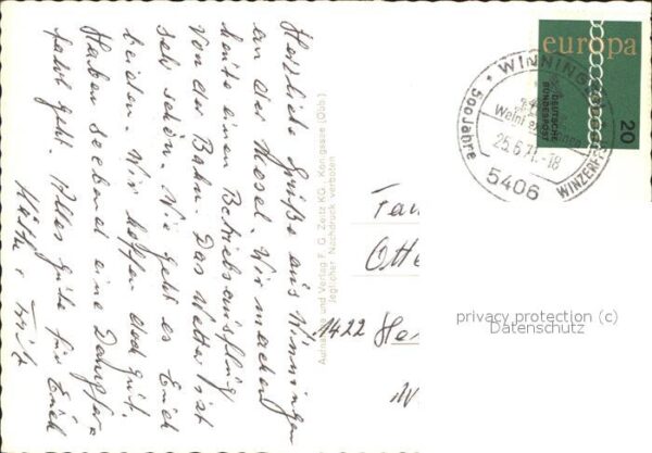 Winningen Mosel Weinhof u.Horntor (Stempel) – Bild 2