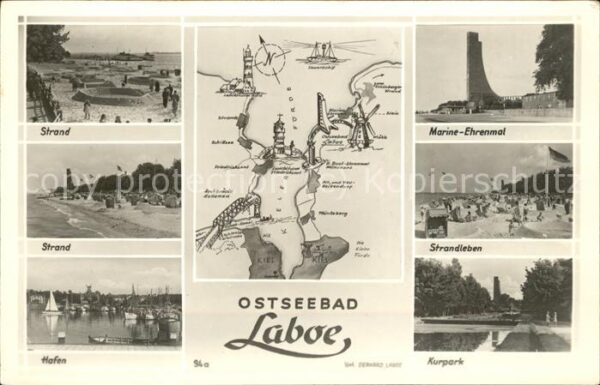 Laboe Landkarte Kurpark Marine-Ehrenmal Hafen