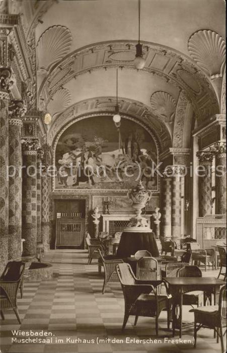 Wiesbaden Muschelsaal im Kurhaus Fresken