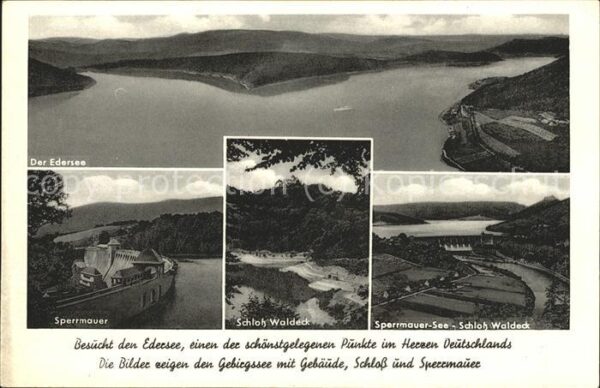 Waldeck Edersee Edersee Sperrmauer Schloss Waldeck Flie