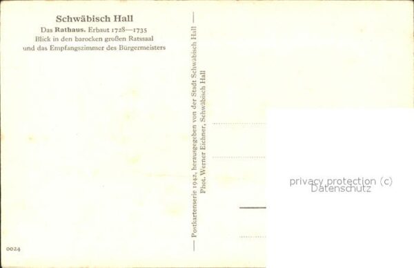 Schwaebisch Hall Rathaus Ratssaal – Bild 2